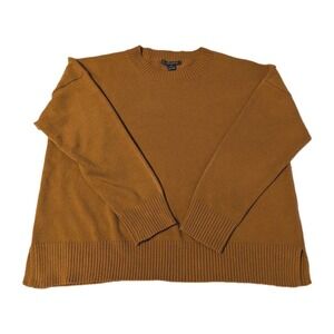 French Connection Womens‎ Plus 1X Crew Neck Sweater Ginger Orange Bronze Boxy
